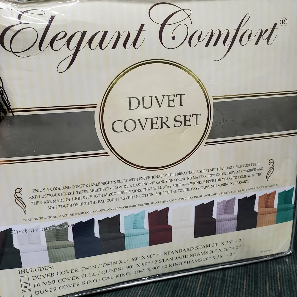 New Duvet Cover Set With 2 Shams Full/Queen 1500 Thread Count Chocolate Brown